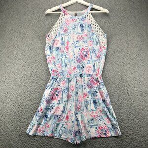 LILLY PULITZER Romper Womens Size SMALL Lala‎ Jersey Sea to Shining Sea Print